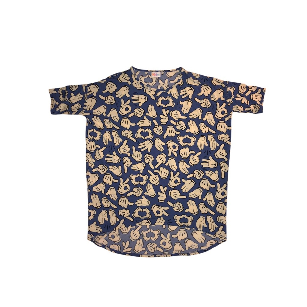 LuLaRoe Disney Irma Mickey Mouse Blue and White pattern